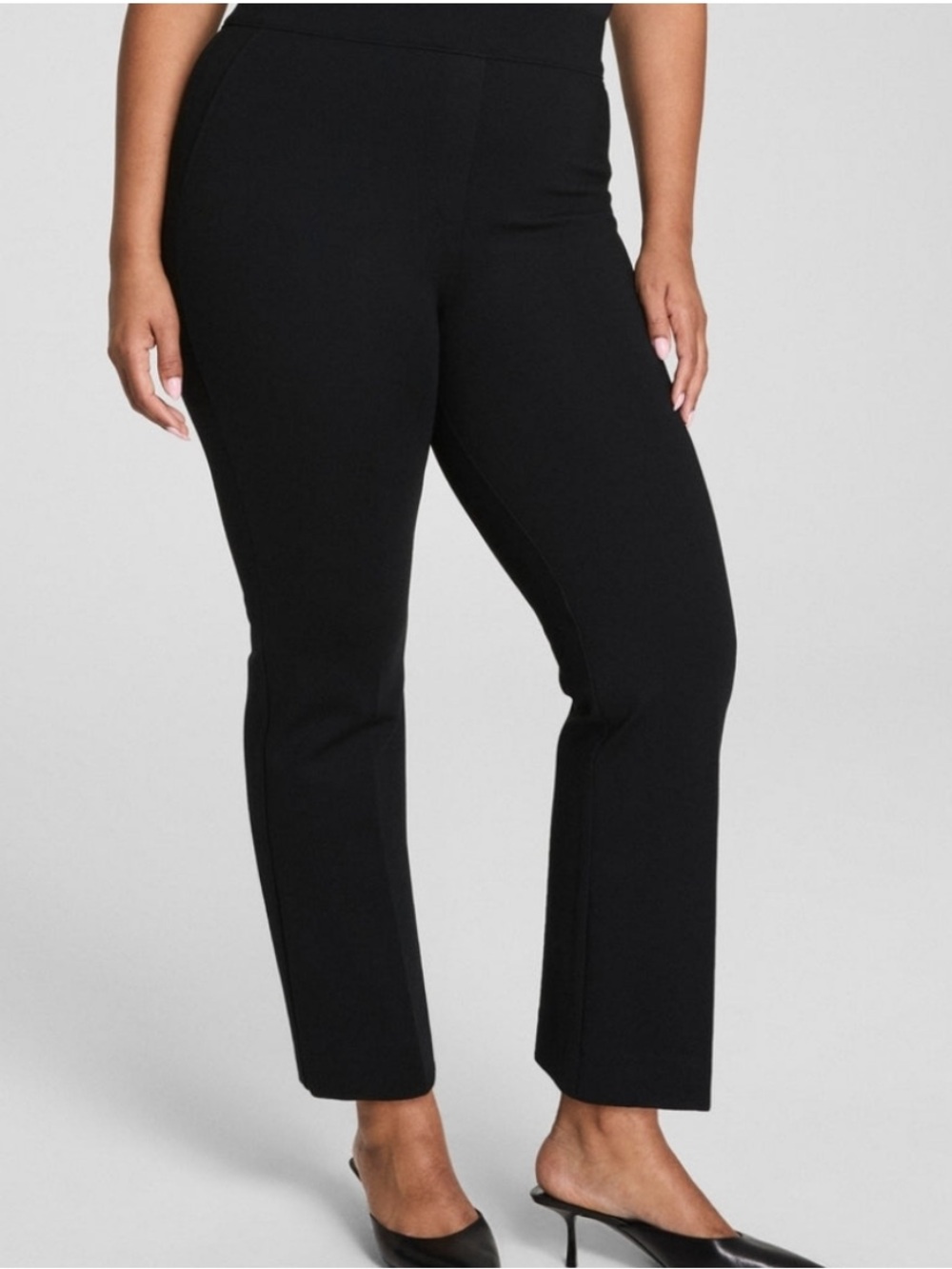 SPANX Straight-Leg Ponte Pants - Black
